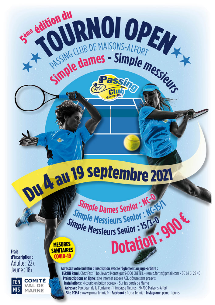 Affiche PCMA Tournoi Open 2021